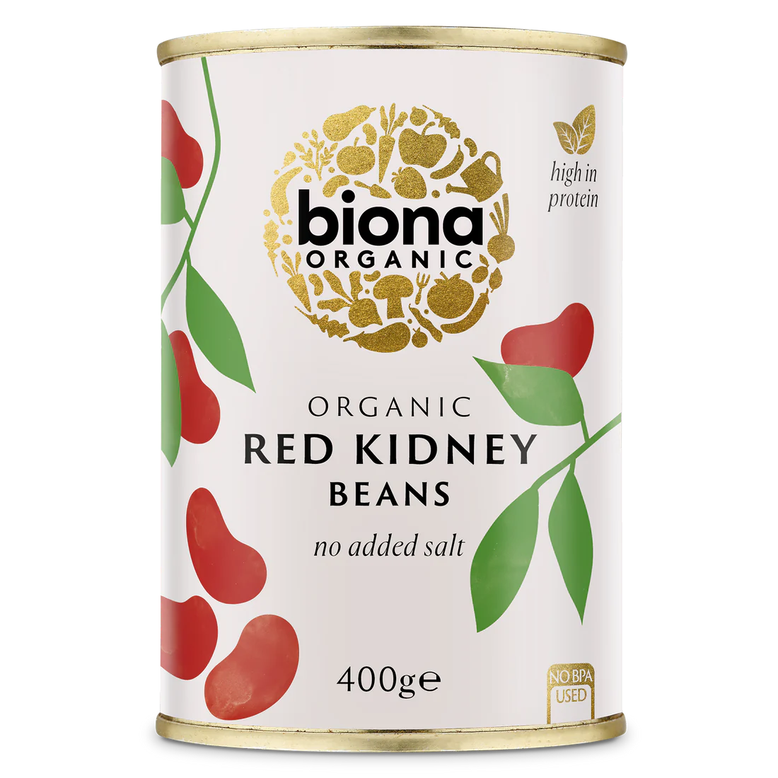 BIONA ORGANIC Red Kidney Beans - Pack of 6 (400g each)