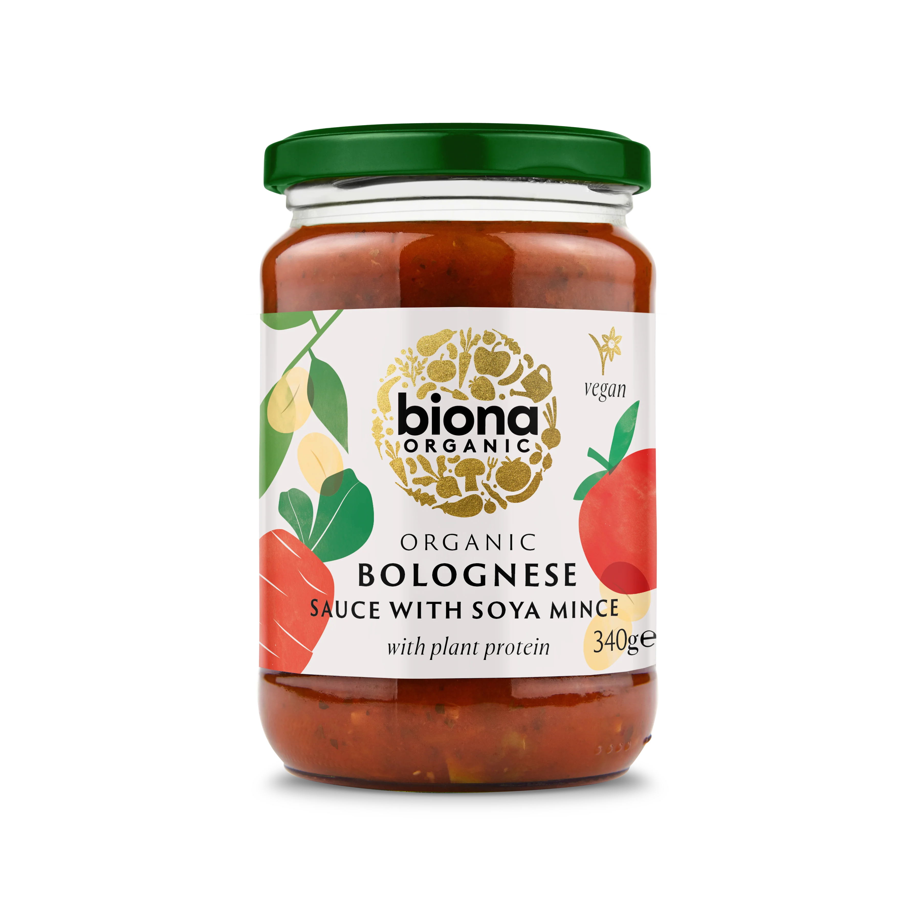 BIONA ORGANIC Soya Bolognese Pasta Sauce - Pack of 6 (340g each)