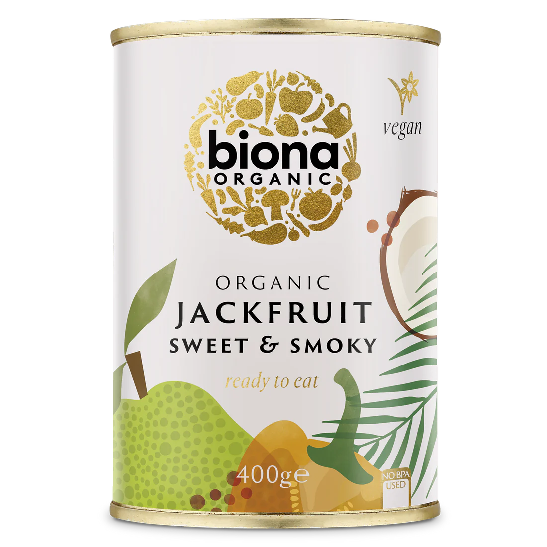 BIONA ORGANIC Jackfruit Sweet & Smoky - Pack of 6 (400g each)