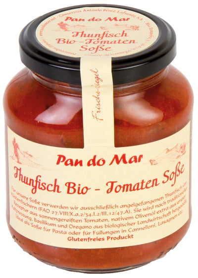 Pan Do Mar Organic Tuna In Tomato Sauce 340g, Gluten Free