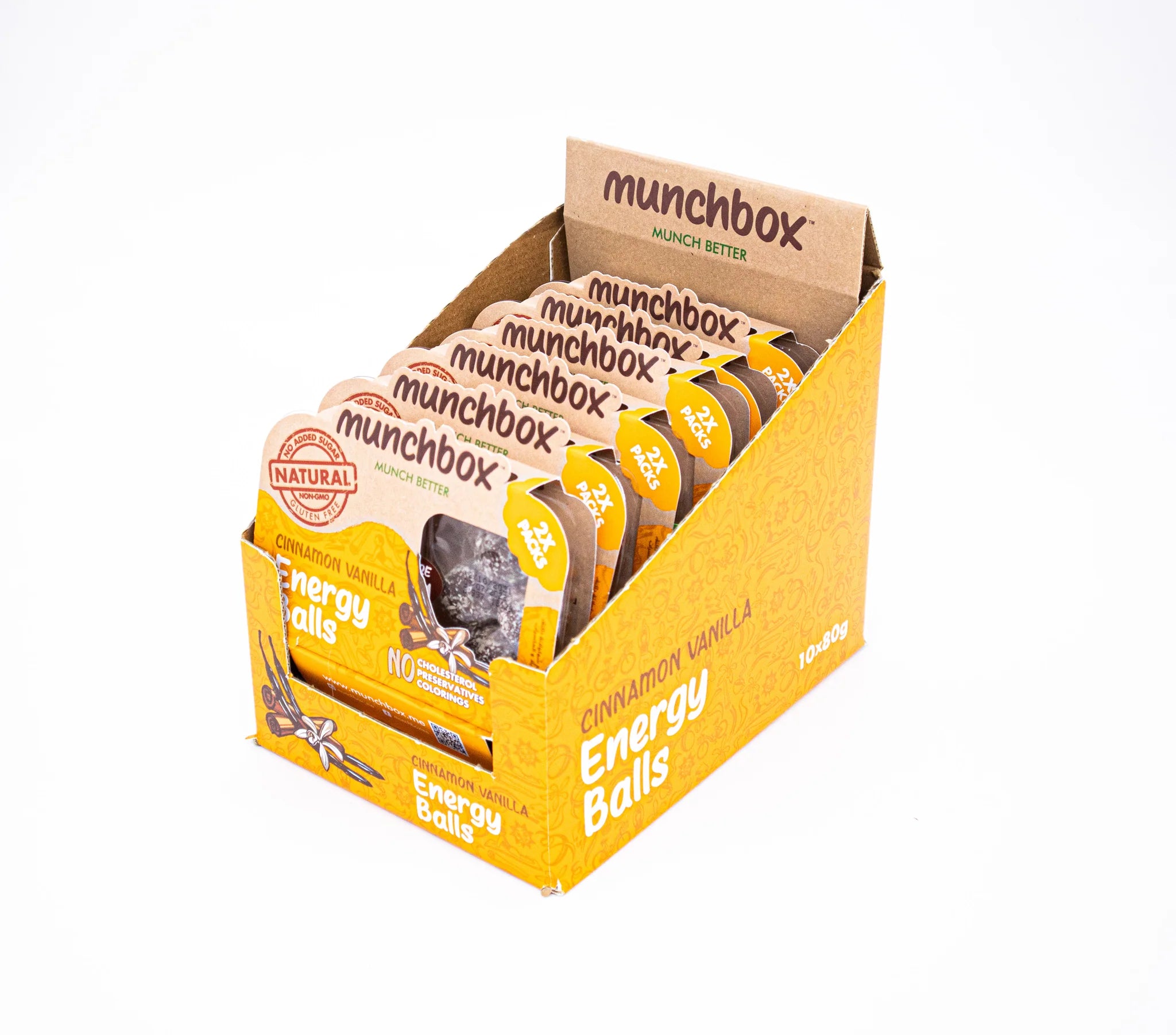 MUNCHBOX Energy Balls Cinammon & Vanilla, Pack of 10, 10*80g
