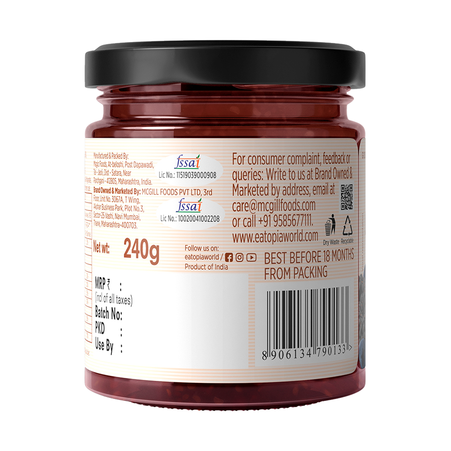 EATOPIA Mixed berry Honey Jam, 240g