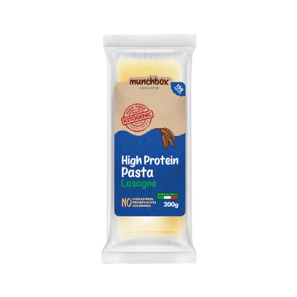 MUNCHBOX High Protein Low Carb Keto Pasta- Lasagne, 200g, Vegan, Keto
