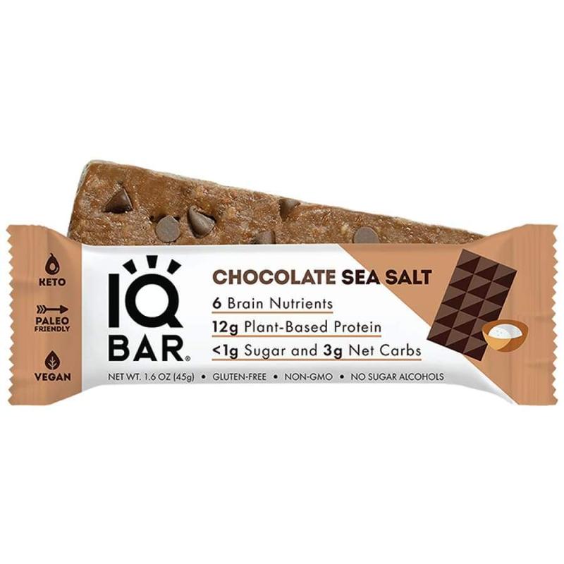 IQ BAR Chocolate Sea Salt Protein Bar 45g