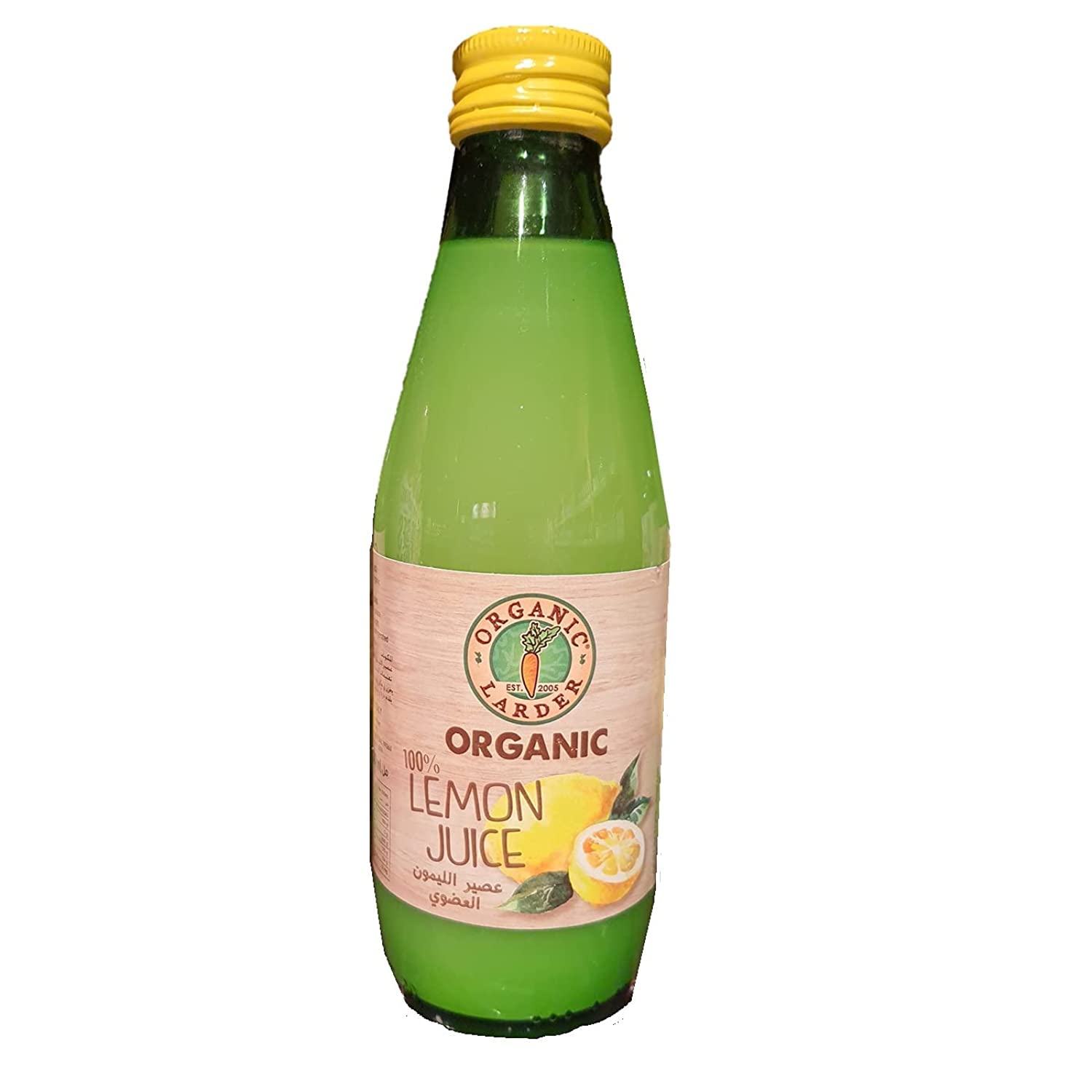 ORGANIC LARDER 100% Lemon Juice, 250ml - Organic, Vegan, Gluten Free