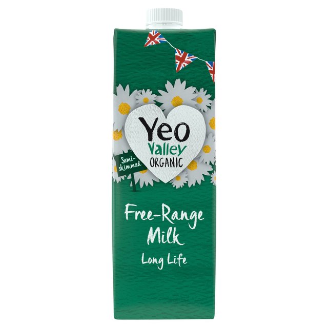 YEO VALLEY Organic Semi Skimmed Free Range Milk, Long Life, 1L - Organic