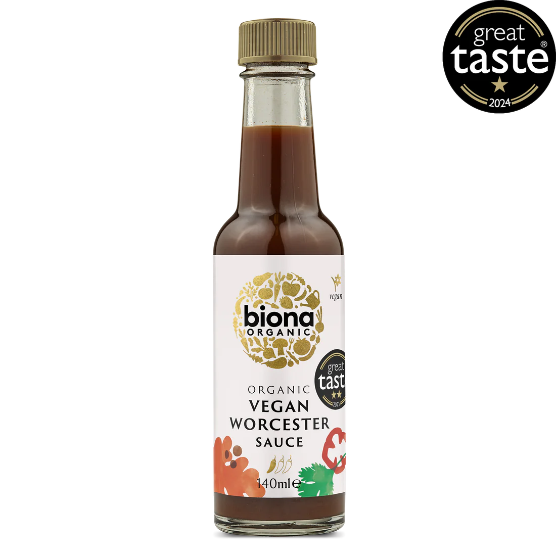 BIONA ORGANIC Worcester Sauce - Pack of 6 (140ml each)