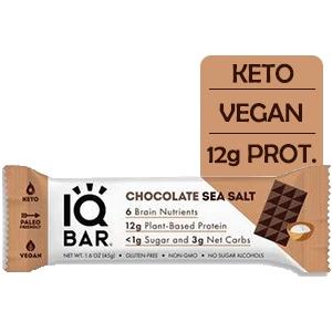IQ BAR Chocolate Sea Salt Protein Bar 45g