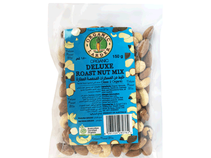 ORGANIC LARDER  Deluxe Roast Nut Mix, 150g - Organic, Natural