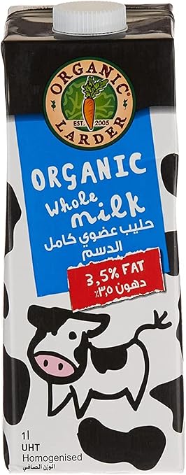 ORGANIC LARDER Whole Milk With 3.5% Fat, 1L - Organic, Natural