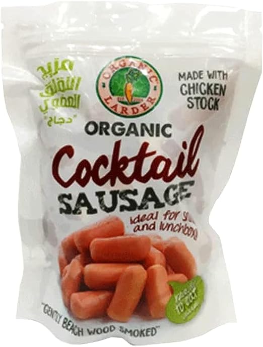 ORGANIC LARDER Chicken Cocktail Sausages (Antibiotic & Hormone Free), 275g - Organic, Natural