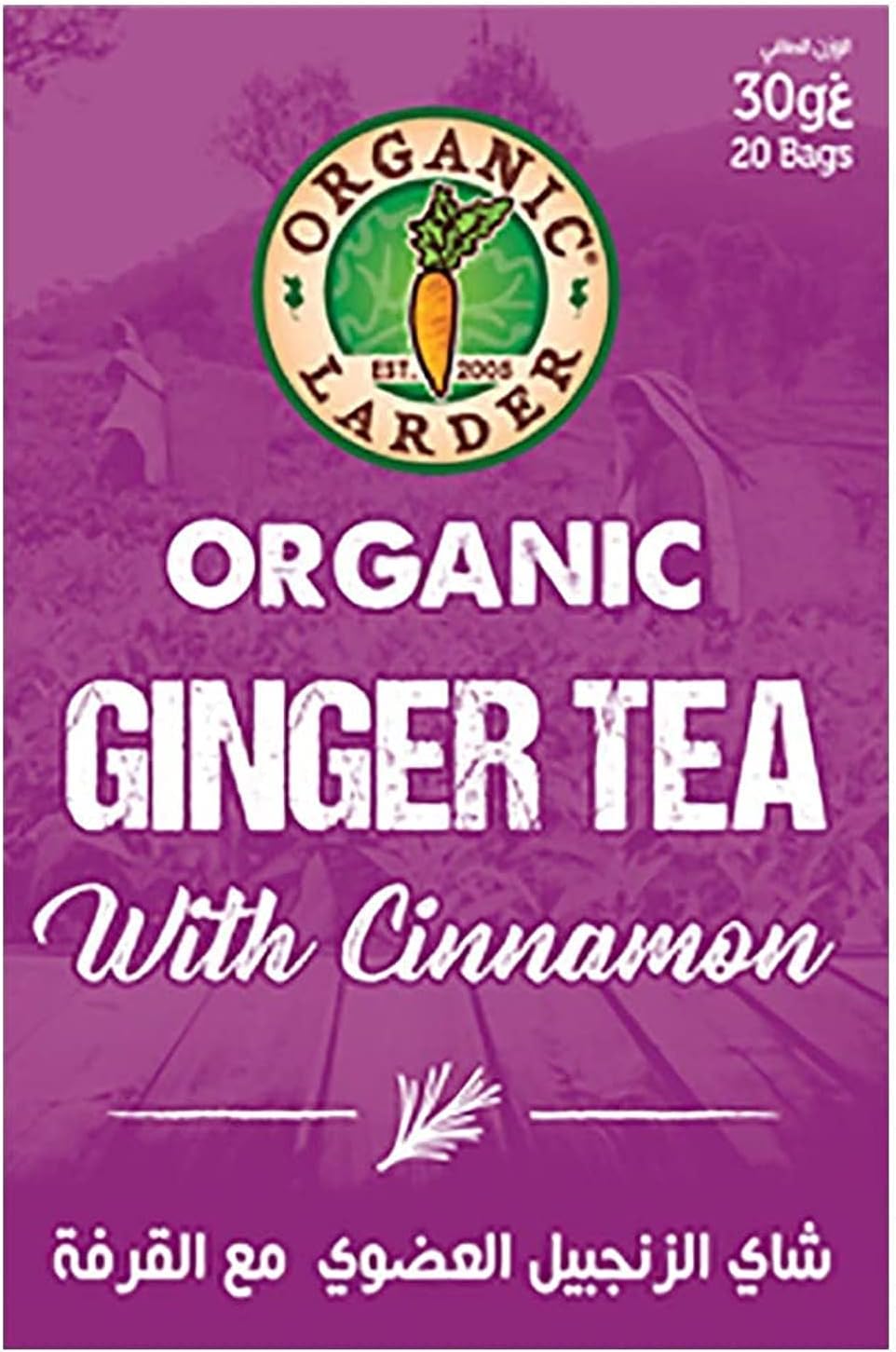 ORGANIC LARDER Ginger Tea With Cinnamon, 30g - Organic, Vegan, Natural