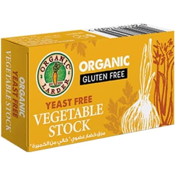 ORGANIC LARDER Vegetable Stock, Yeast Free, 66g - Organic, Vegan, Gluten Free