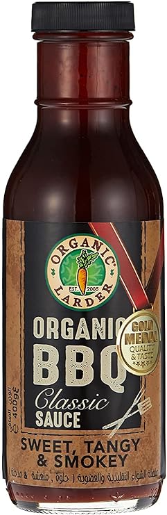 ORGANIC LARDER BBQ Sauce Classic, 400ml - Organic, Vegan, Gluten Free