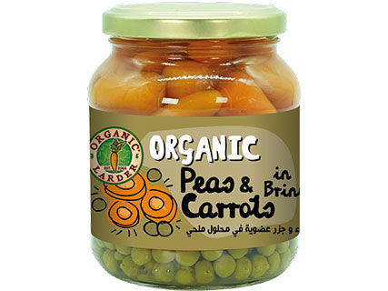 ORGANIC LARDER  Organic Peas & Carrots in Brine, 340g - Organic, Vegan