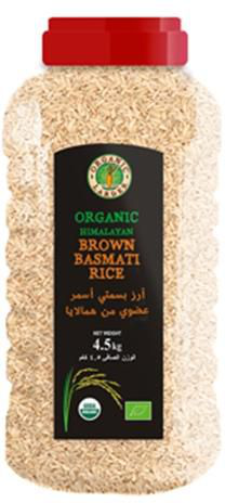 ORGANIC LARDER Himalayan Brown Basmati Rice, 4.5kg - Organic, Vegan, Natural