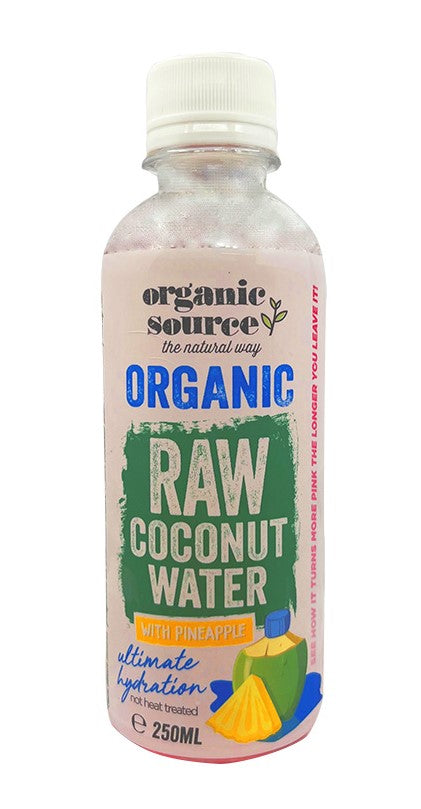 SUN BLAST Organic Source Raw Coconut Water with Pineapple, 250ml - Organic, Natural