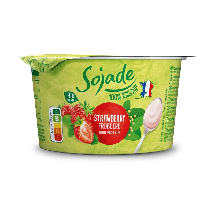 SOJADE Soya Strawberry Yogurt, 150g - Vegan, Organic, Gluten Free