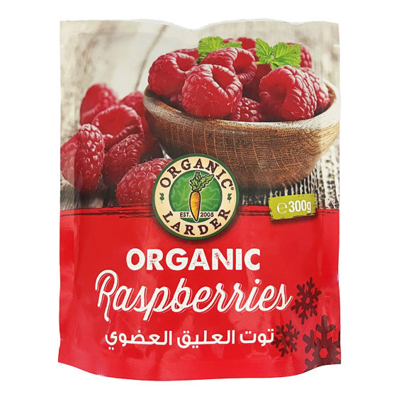 ORGANIC LARDER Frozen Raspberries, 300g - Organic, Natural