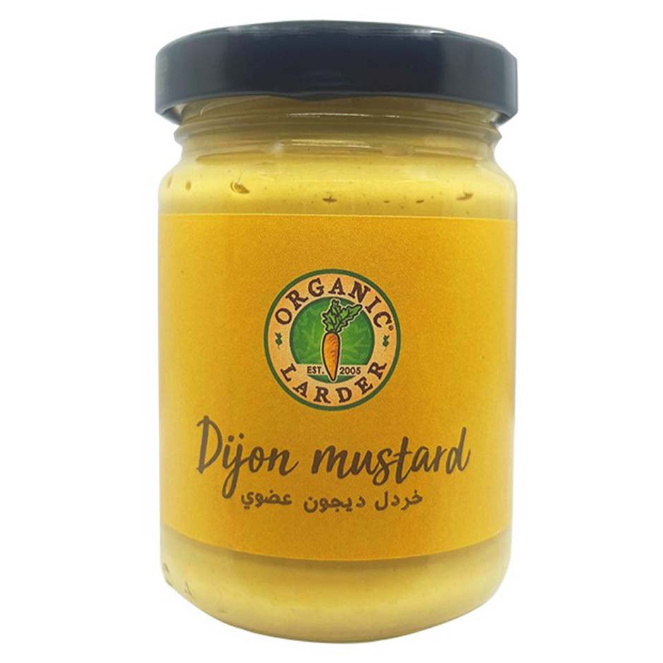 ORGANIC LARDER Organic Hot Dijon Mustard, 145g - Organic, Vegan, Gluten Free