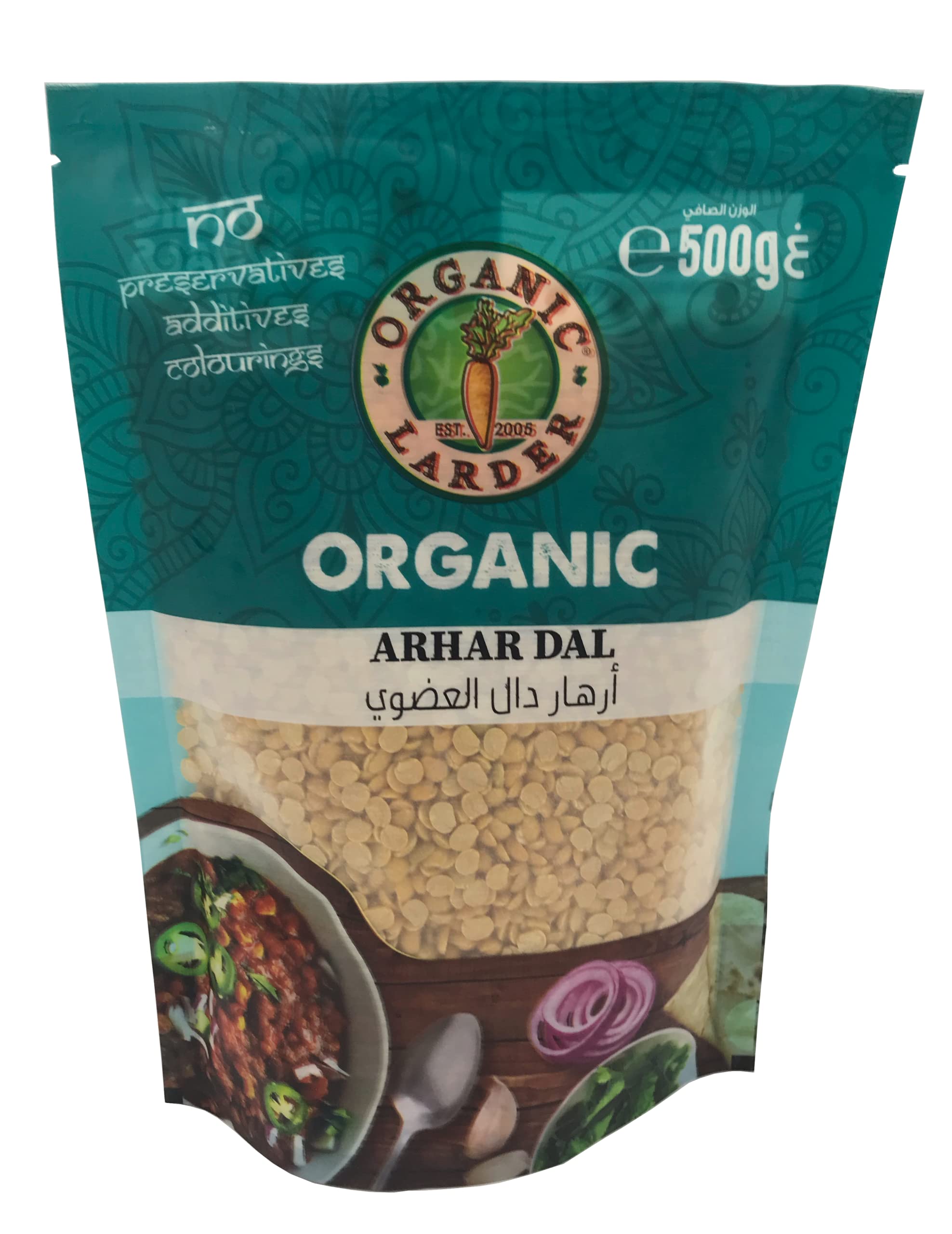 ORGANIC LARDER Arhar Dal, 500g - Organic, Vegan