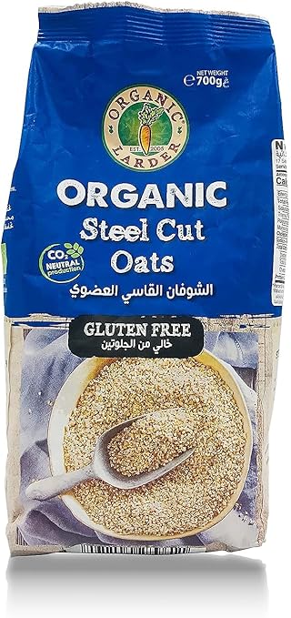 ORGANIC LARDER Steel Cut Oats, 700g - Organic, Vegan, Gluten Free