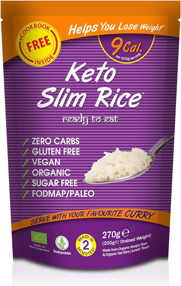 Eat Water Slim Rice 270g, Keto, Vegan, Gluten free, Sugar free