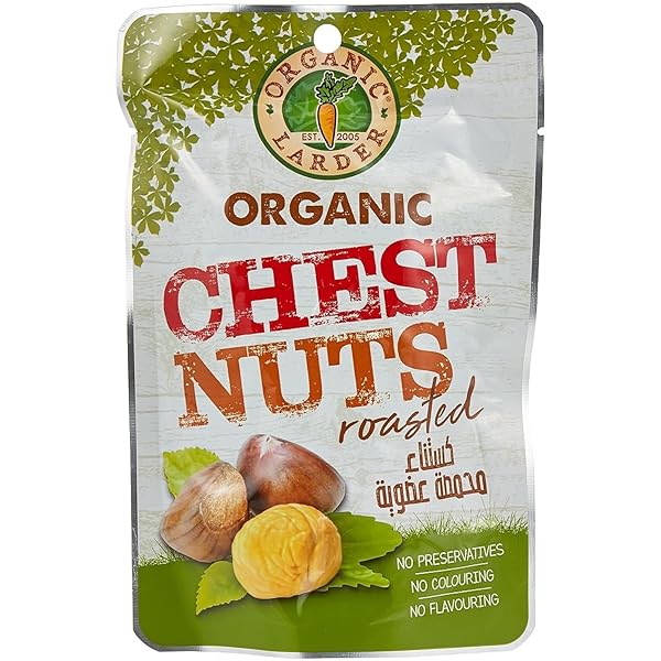ORGANIC LARDER Roasted Chestnuts, 100g - Organic, Natural