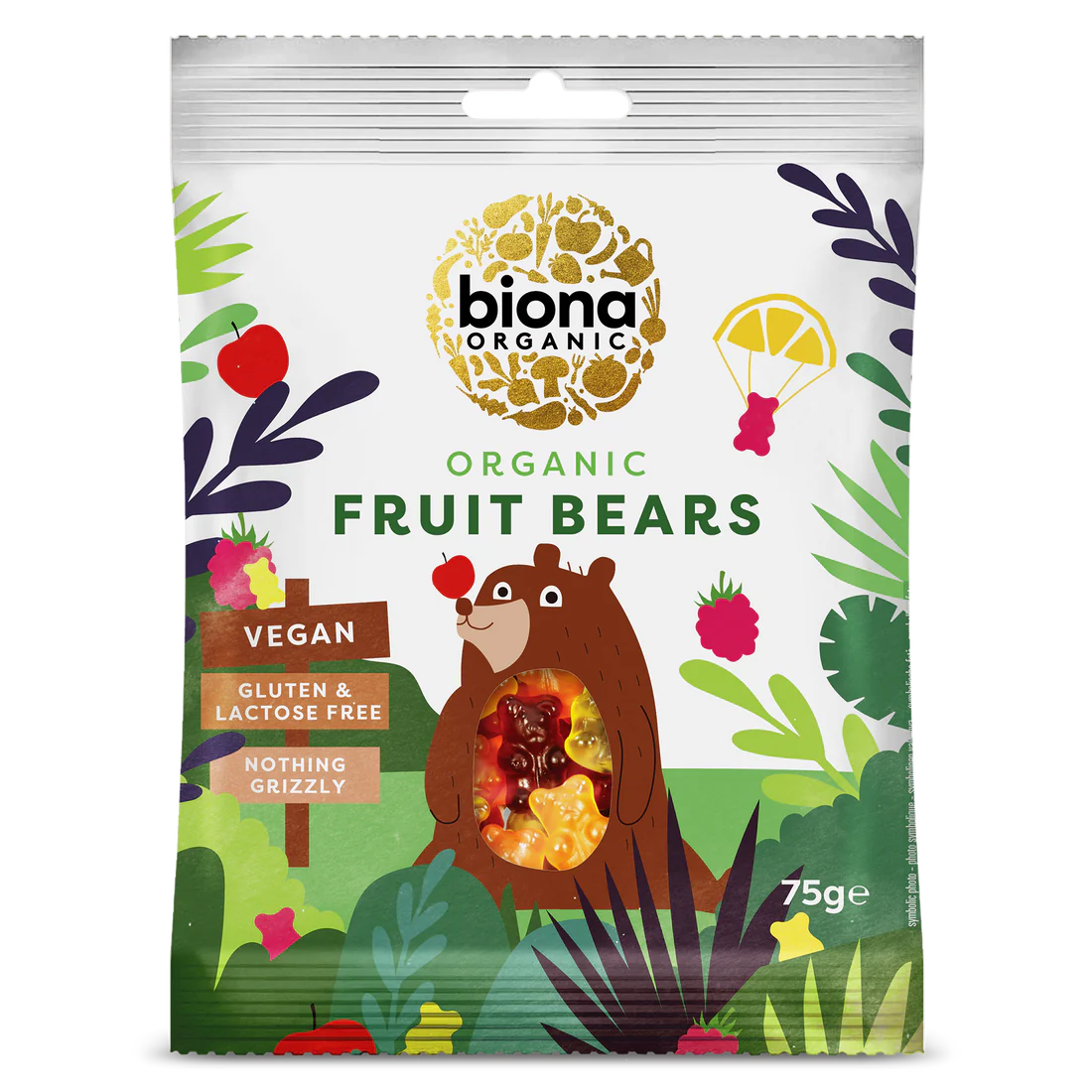 BIONA ORGANIC Mini Fruit Bears - Pack of 10 (75g each)