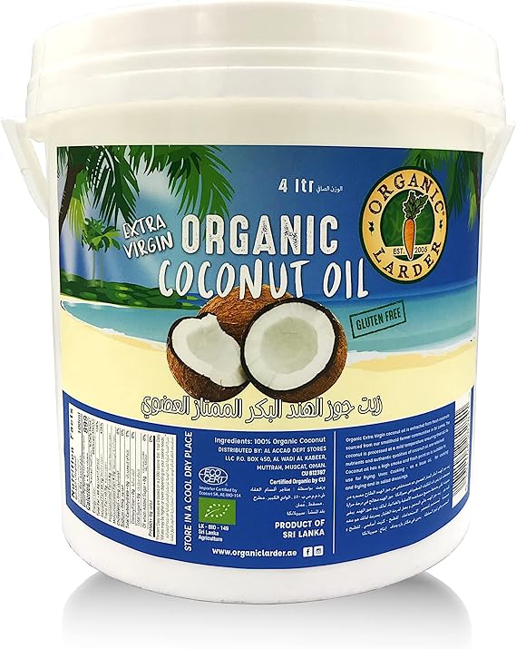 ORGANIC LARDER Organic Extra Virgin Coconut Oil, 4L - Organic, Natural, Gluten Free