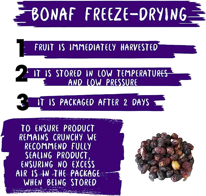 BONAF Crunchy Freeze Dried Grapes, 40g