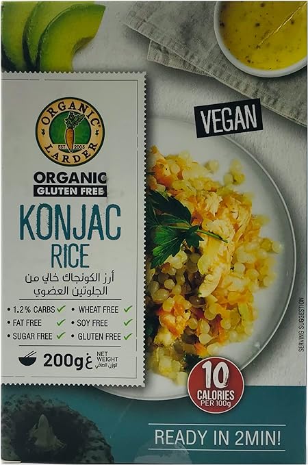 ORGANIC LARDER Konjac Rice, 200g - Organic, Vegan, Gluten Free