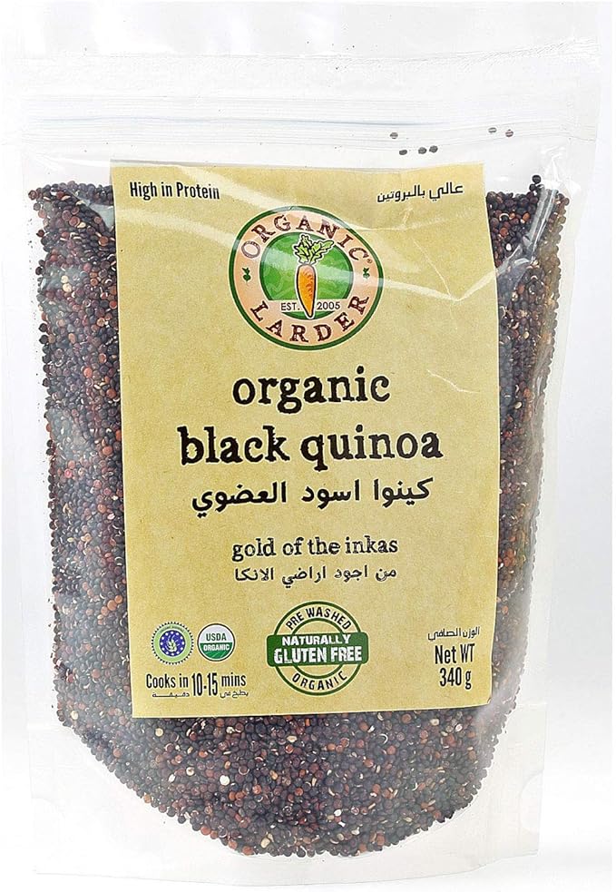 ORGANIC LARDER Black Quinoa, 340g - Organic, Gluten Free