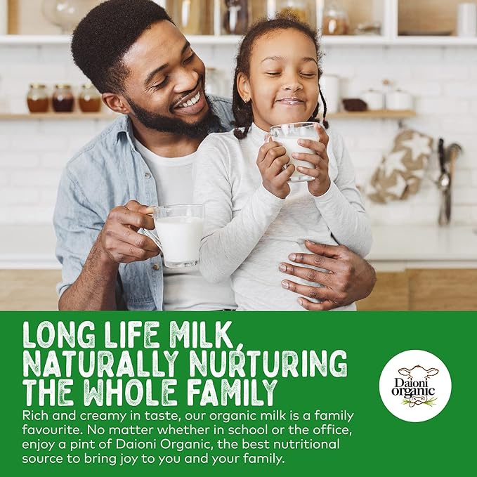 DAIONI ORGANIC Semi Skimmed Milk, 1L - Organic, Natural
