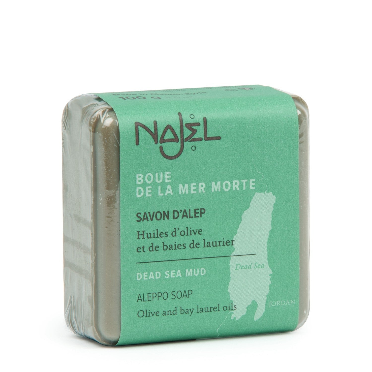 NAJEL Organic Skincare - Aleppo Soap Dead Sea Mud, 100g, Organic, Vegan