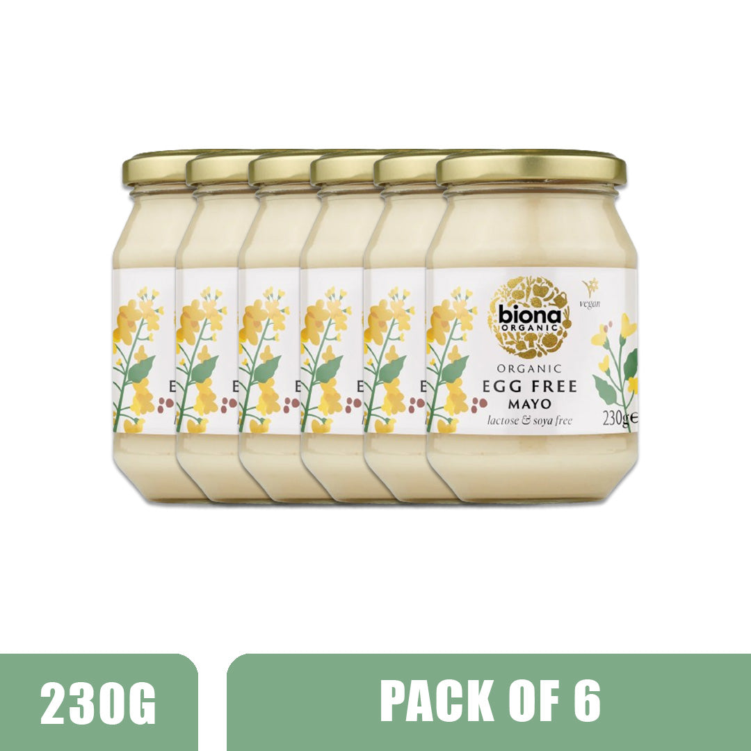 BIONA ORGANIC Egg Free Mayo - Pack of 6 (230g each)