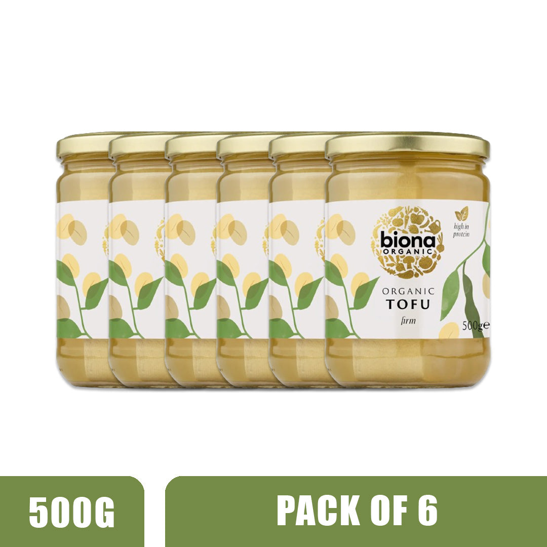 BIONA ORGANIC Tofu Natural - Pack of 6 (500g each)