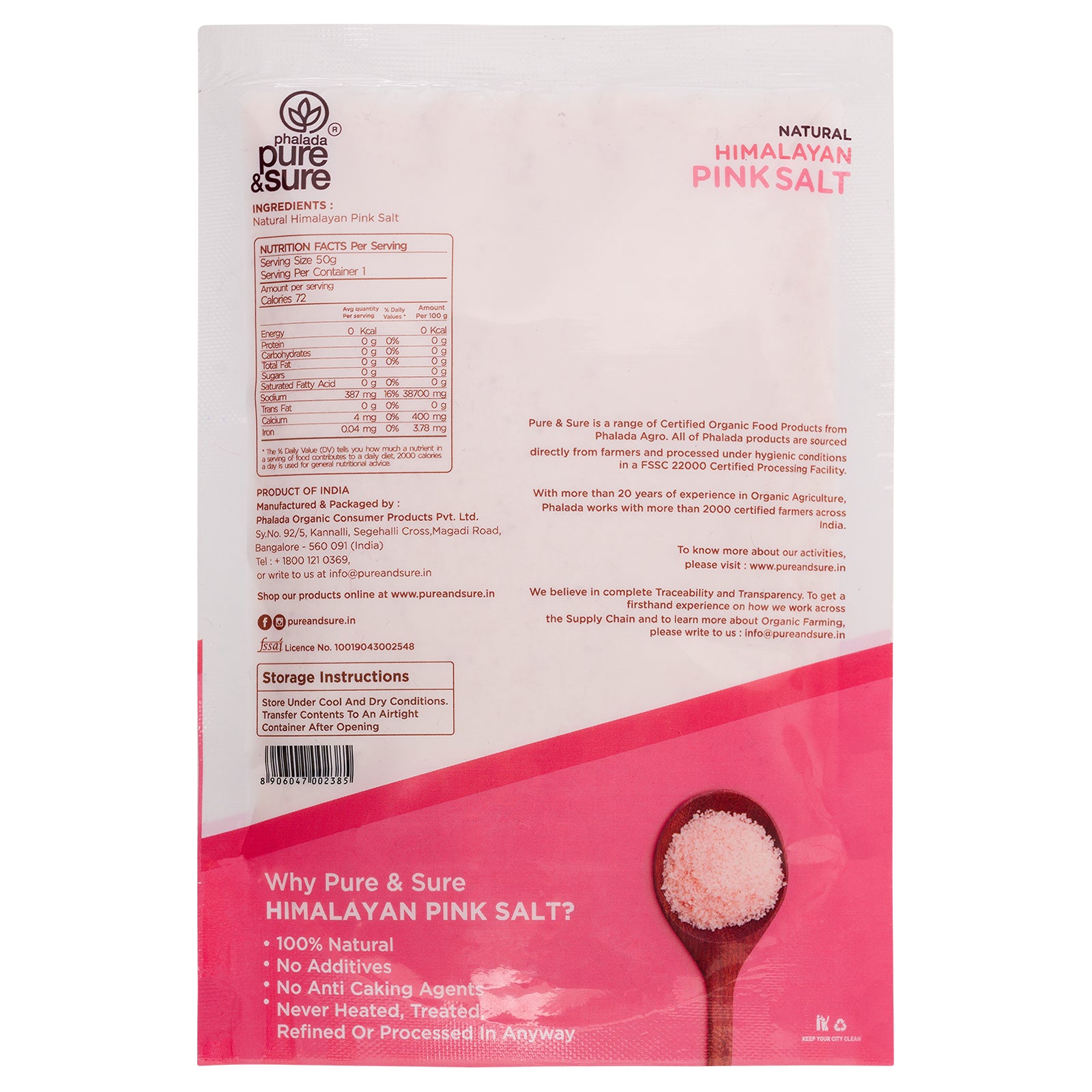 PURE & SURE Himalayan Pink Salt, 500g