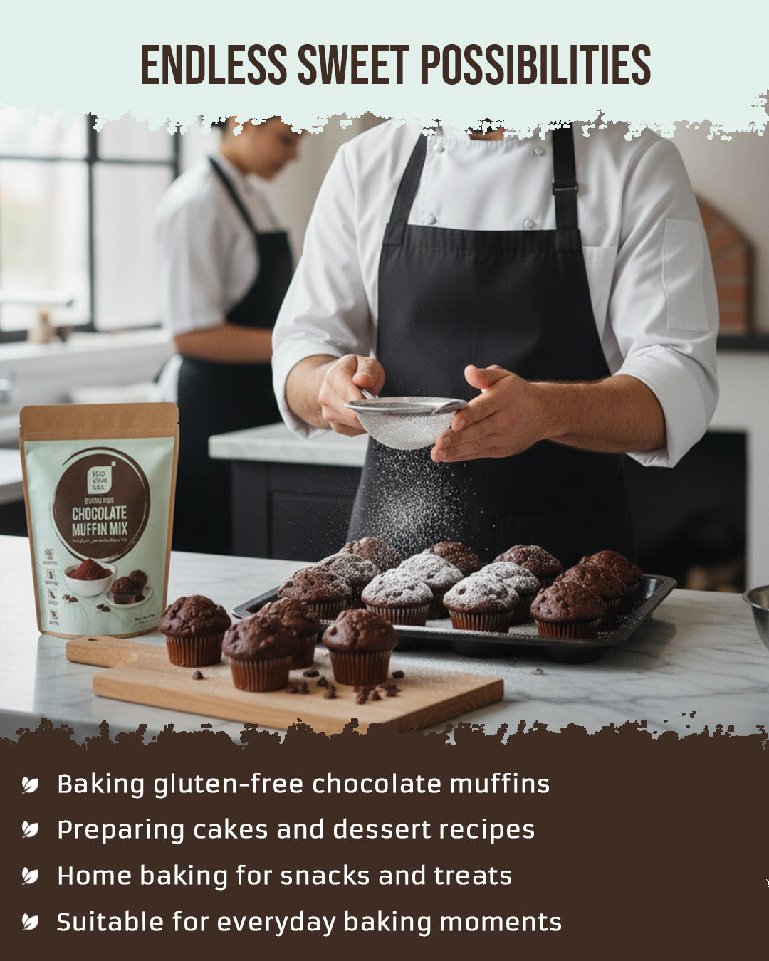ECOLOGICAL Gluten-Free Chocolate Muffin Mix, 250g