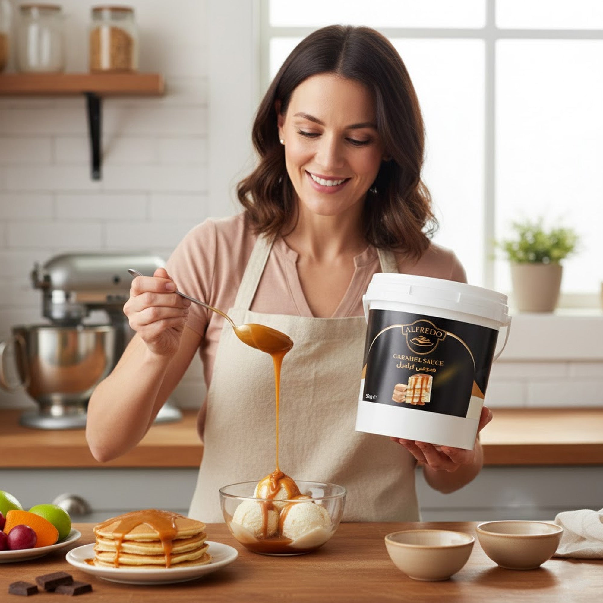 BAKING ESSENTIALS ALFREDO Caramel Sauce, 5 Kg