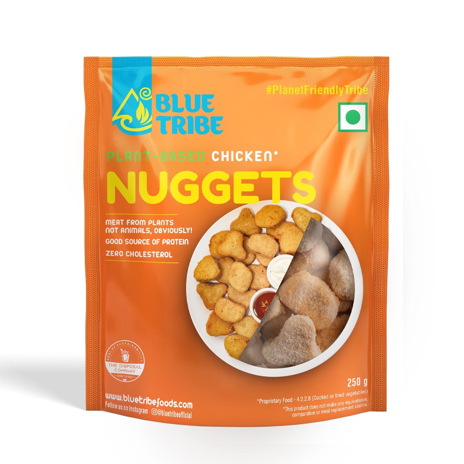 BLUE TRIBE Plant-Based Chicken Nuggets, 250g, Vegan