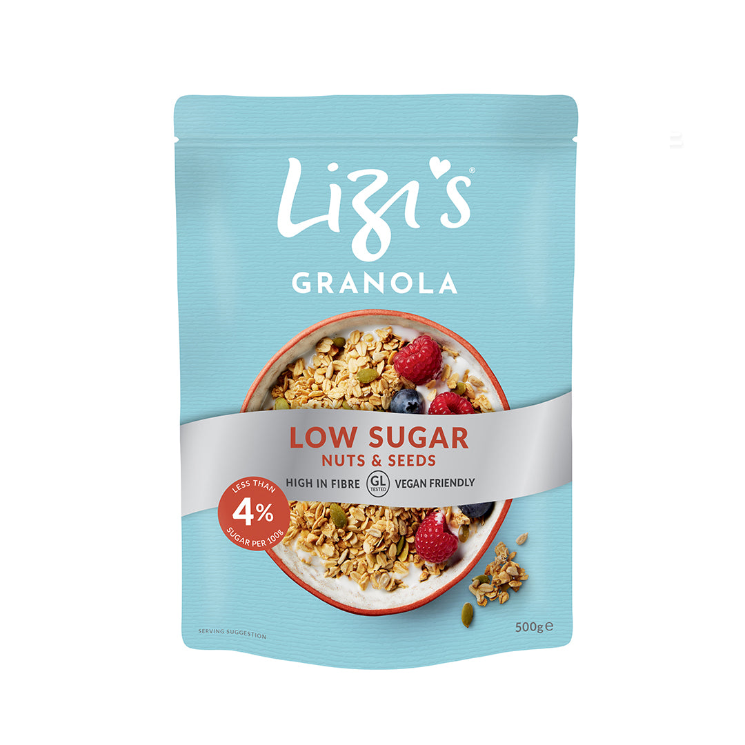 HUNTER'S COLLECTION LIZI'S GRANOLA Low Sugar, Nuts & Seeds, 500g - Vegan