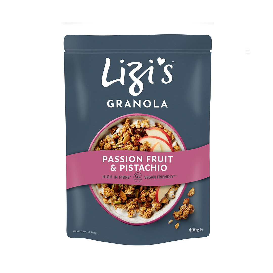 HUNTER'S COLLECTION LIZI'S GRANOLA Passion Fruit & Pistachio, 400g - Vegan