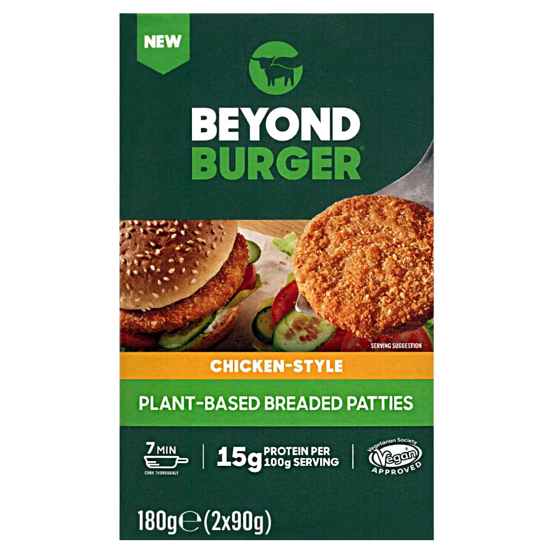 BEYOND MEAT Beyond Burger, Vegan Burger, Chicken-Style Plant Based Breaded Patties - 180g