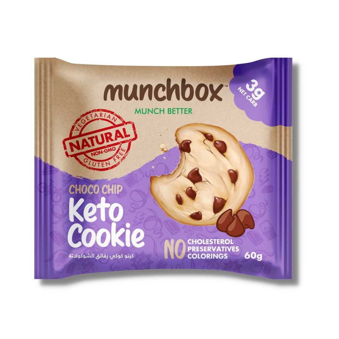 MUNCH BOX Choco Chip Keto Cookie, Pack of 10