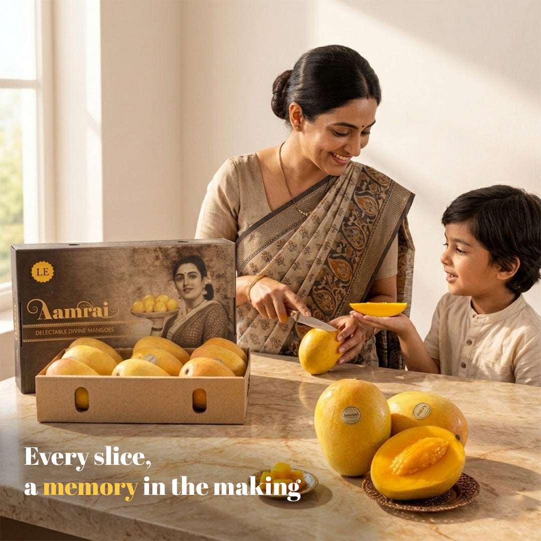 AAMRAI Organic Alphonso Mangoes – Legend (Box of 9 Jumbo Premium Ratnagiri Hapus)