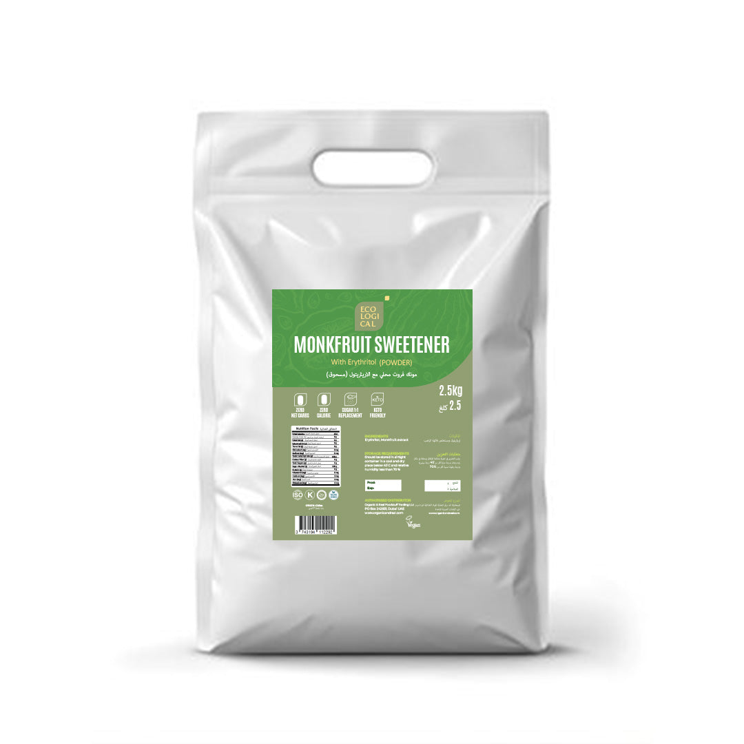 ECOLOGICAL Monkfruit Sweetener With Erythritol Blend (Powder), 2.5kg