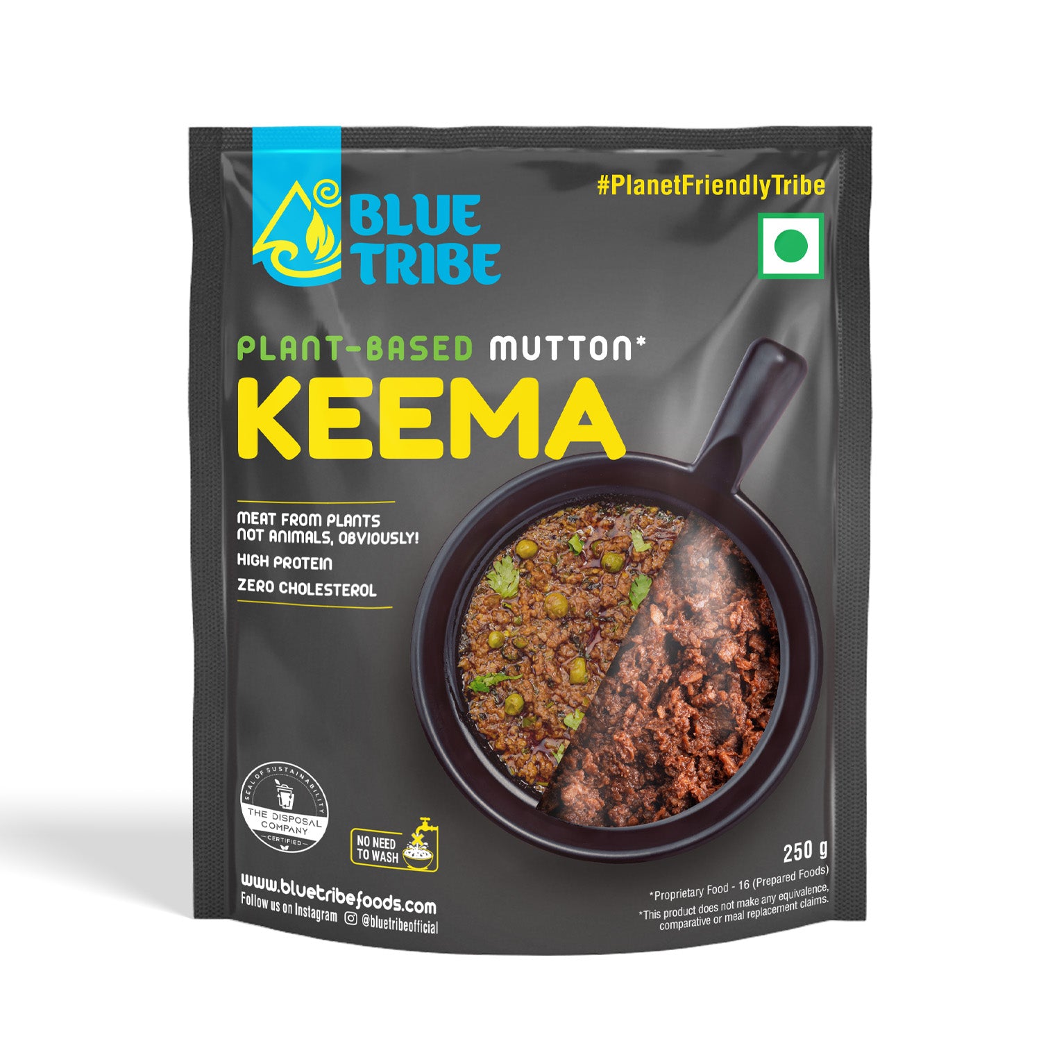 BLUE TRIBE Plant-Based Mutton Keema, 250g, Vegan