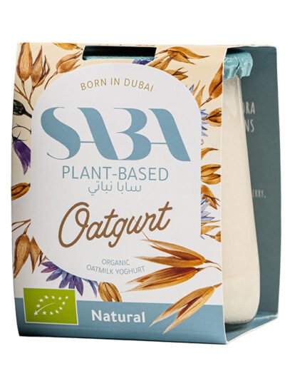 SABA Vegan Natural Oatgurt, Organic Oat Milk Yoghurt, 115g