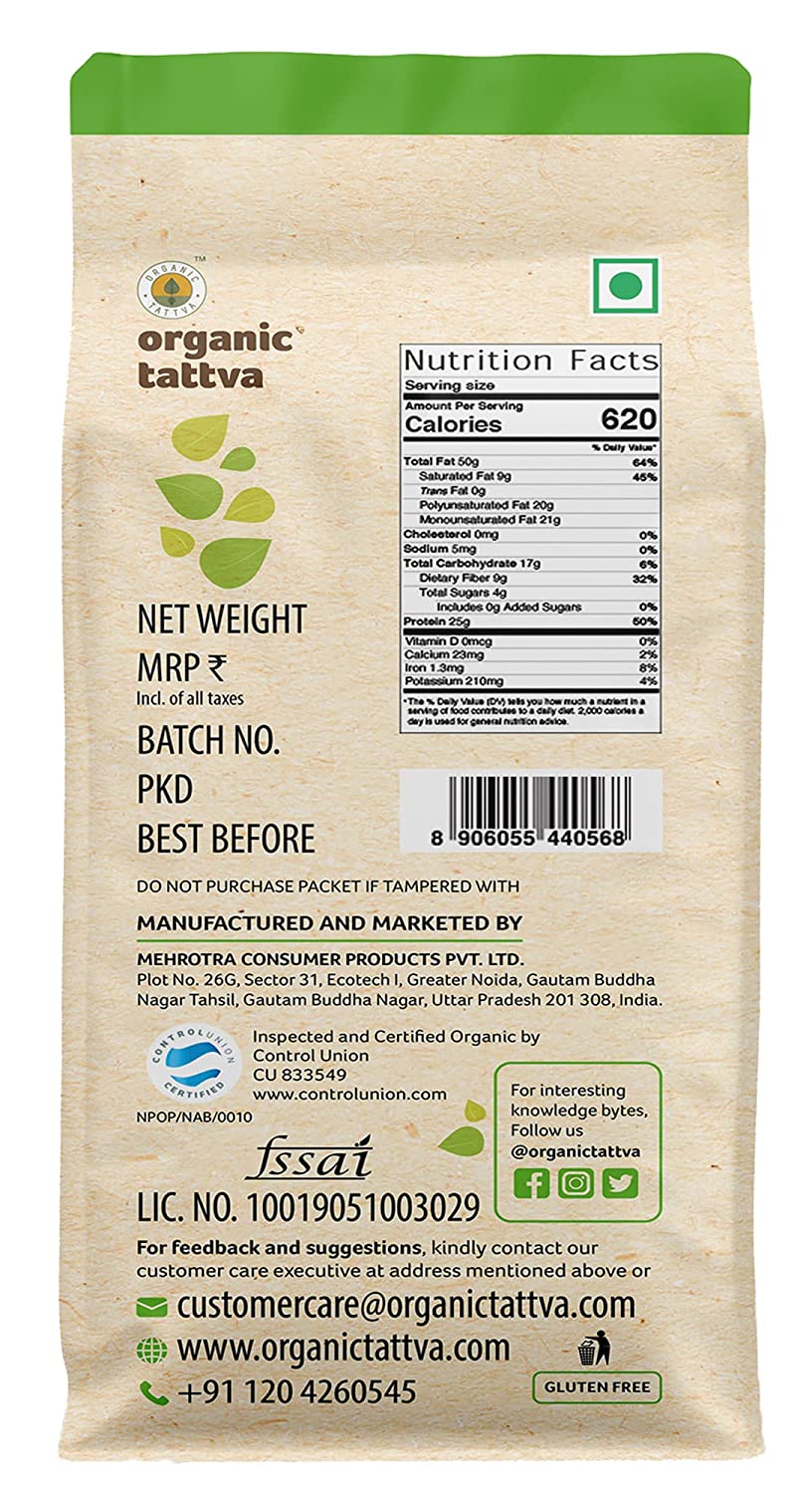 ORGANIC TATTAVA Organic Groundnuts/Peanuts, 1Kg - Organic, Vegan, Gluten Free